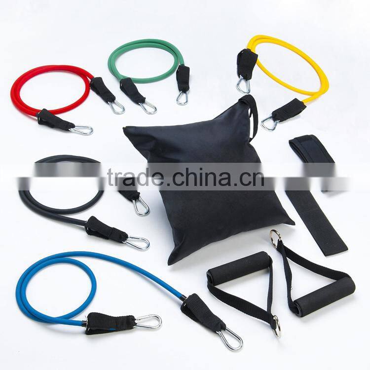 Extra Heavy 4 Feet sleeved latex fitness chest expander exercises