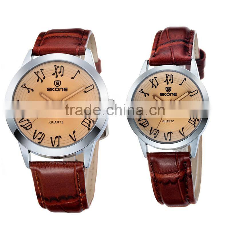 low MOQ cheap price watch Elegant white dial couple watch for wedding gifts