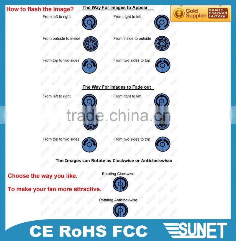 New 2016 portable Logo printing LED hand fan