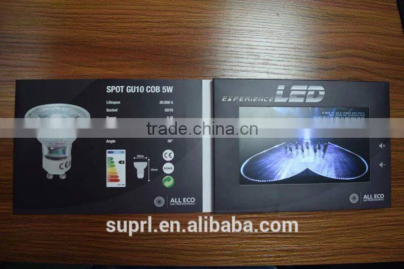 7" LCD video cardsex video brochure card for business promotional tool