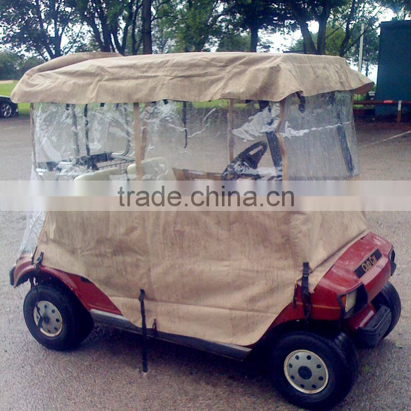 Golf Cart Driving Polyester Rain Waterproof Enclosure for Outdoor Club Car
