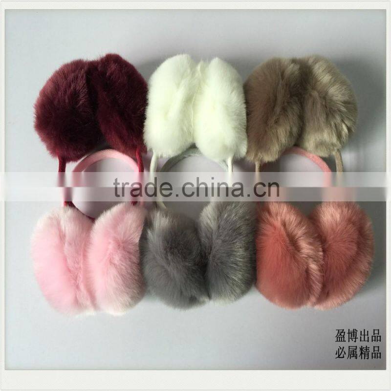 2016 Winter Big Size Faux Fox Fur Earmuffs Ear Muff Artificial Raccon Fur Warm Ear Cover Ladies Earmuffs