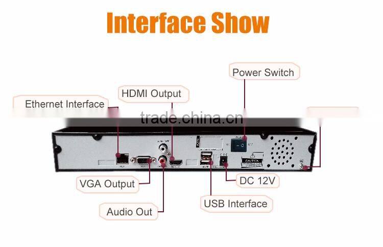 16ch h.264 nvr record 5.0mp/4.0mp/3.0mp support p2p onvif factory price cctv nvr