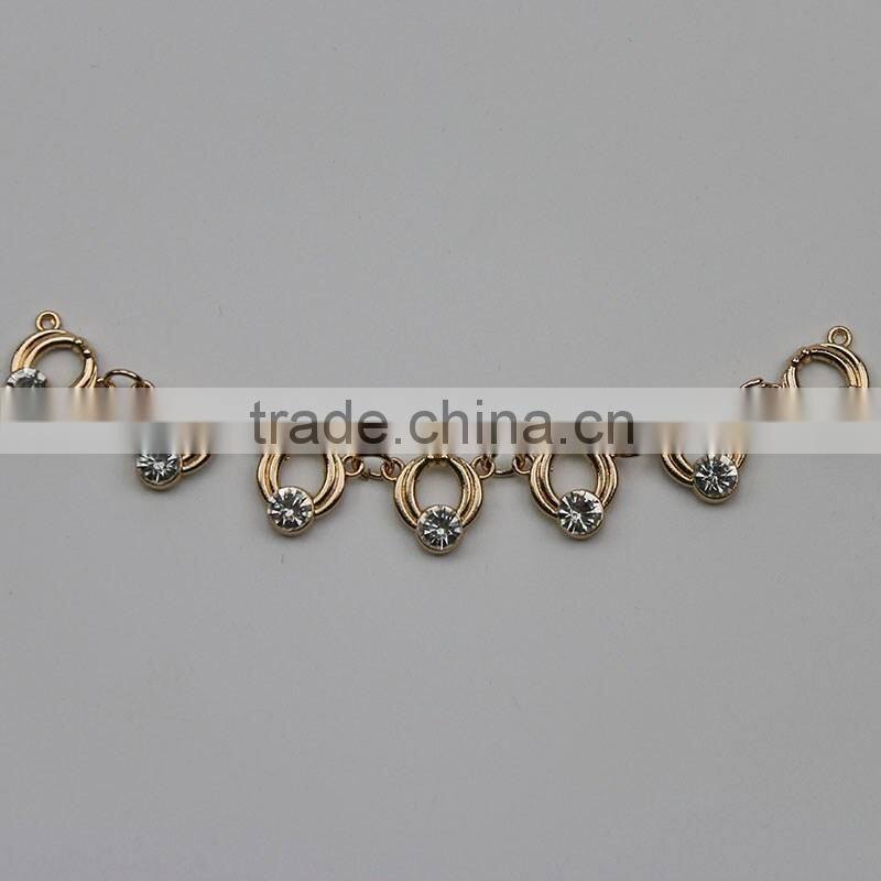 xuran metal buckle garment accessories strass chain link chain