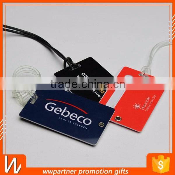 Slim Thin Luggage Tag with Silicone Strap