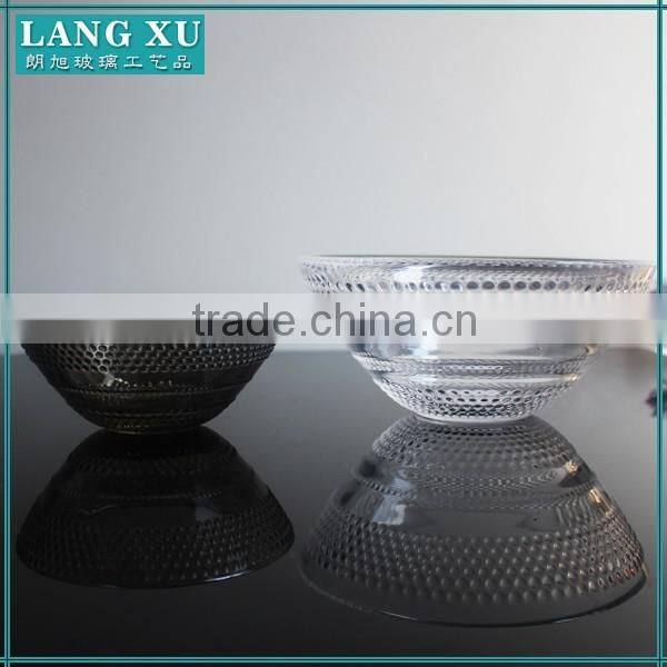 Black spray small beaded glass soup bowl