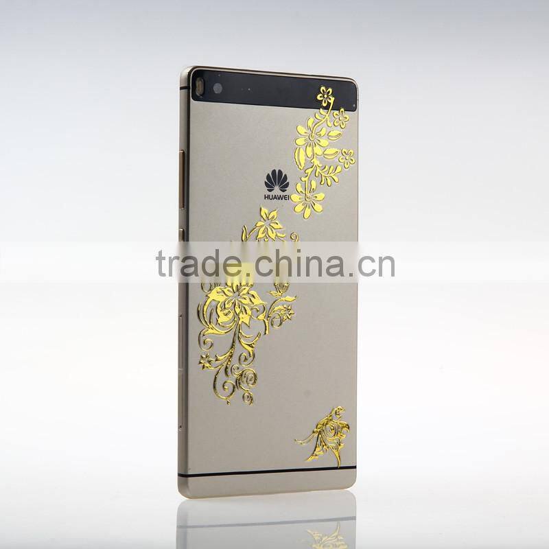 Easy decorating phone sticker 24k gold plating mobile phone sticker