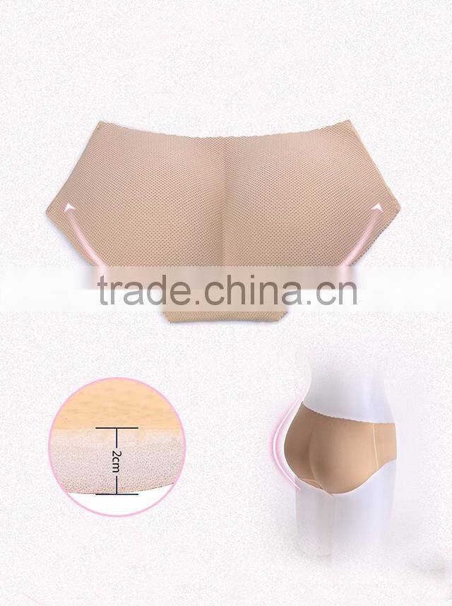 Wave Trim Low Waist Breathable Black Hip Padded Panties
