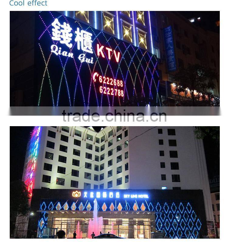 Flexible outdoor building decorative led intelligent running pixel light