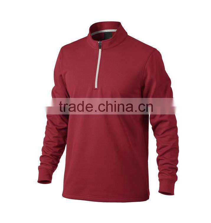 Blank high quality half zip hoodies for men slim fit hoodie