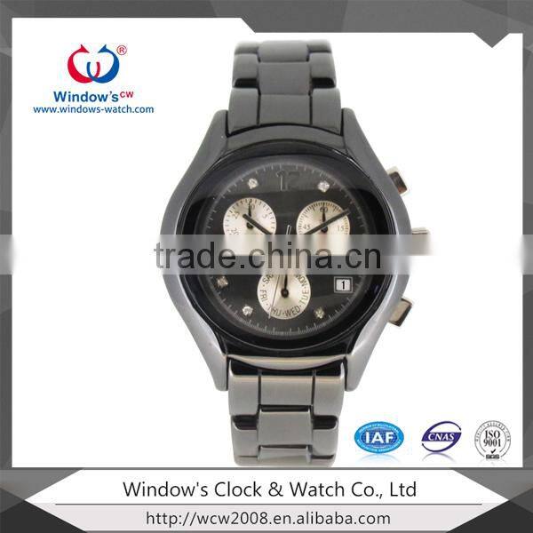 high quality 3 atm water resistant ceramic couple watch