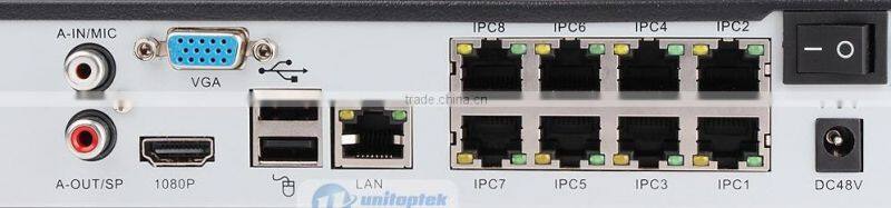 8PCS 1080p Outdoor Waterptoof Night Vision 10M Dome Network IP Kit 2MP Outdoor