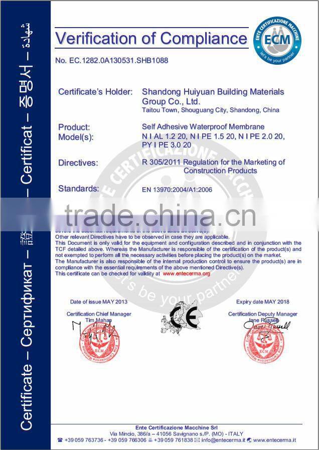 manufacturer: 3mm thickness bitumen waterproof membranes