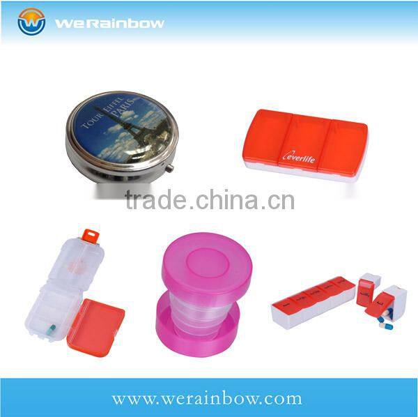 weekly round 7 compartment pill box