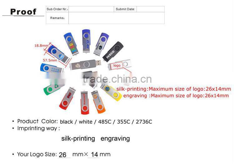 Factory Price Mini USB Drive, Mini Twist USB Stick, Swivel USB Stick 2GB