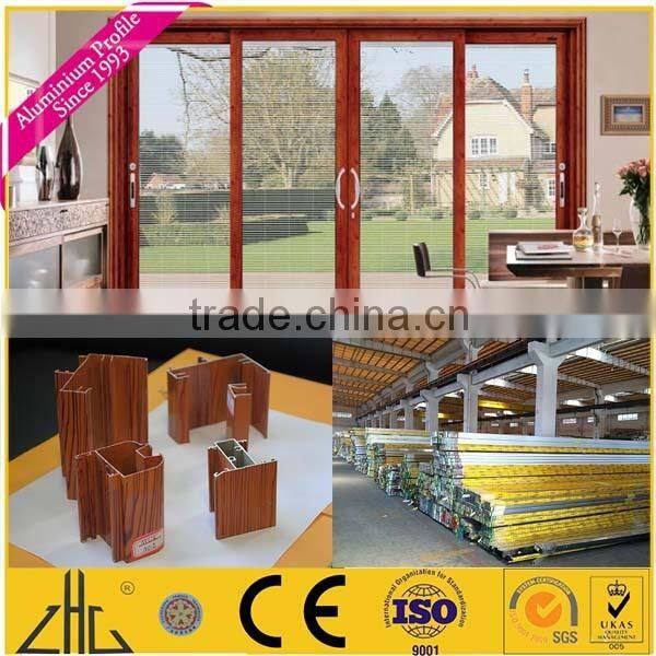 Top ten factory Zhonglian name aluminium profile prices aluminum railings for balconies/wood color aluminum gates fence rails