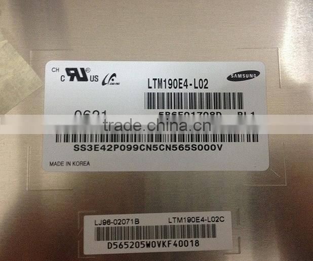 19" Samsung industrial LCD panel LTM190E4-L02 for industrial machine