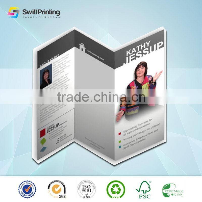 New hot-sale oem laminated folding brochure printing