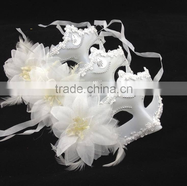 2015 yiwu factory sale iplastic white mask, venetian mask, masquerade party mask