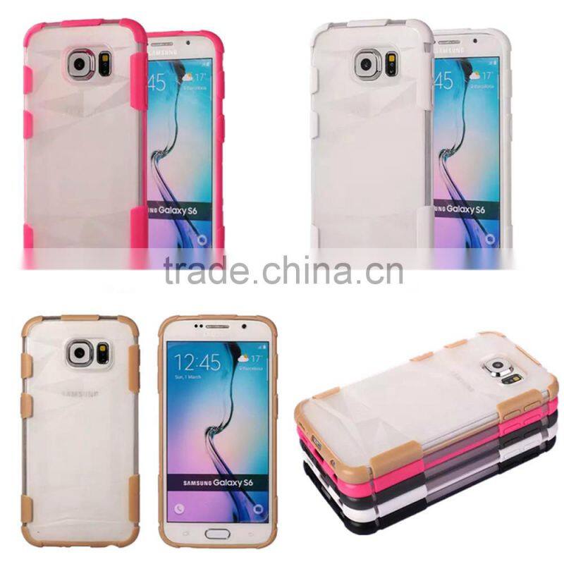 Pc+Tpu material back cover hard case for Samsung S6