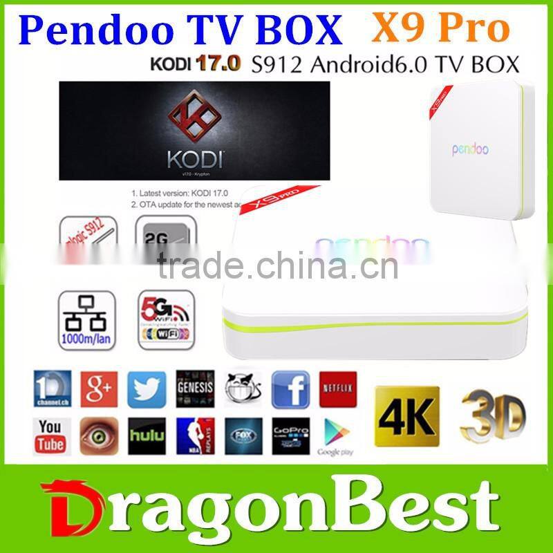 Best selling products Android 6.0 TV Box amlogic s912 s905 Pendoo Mini MX Pro AMLOGIC s912 2GB RAM 16GB ROM Smart TV Box