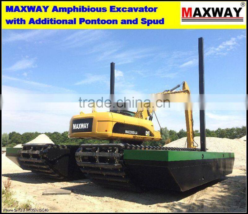 2015 NEW ! MAX250PU Amphibious Pontoon Undercarriage with Side Pontoon and Hydraulic Spud , Suitable to 24 to 27Ton Excavators