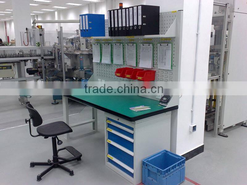 steel table working bench/mechanics work bench with drawers