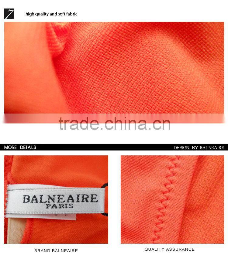 Balneaire new style women orange sexy one Piece Swimwear,wholesale plus size swimsuits