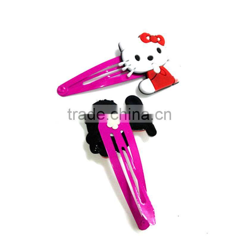 PVC topper custom kids invisible hair clip