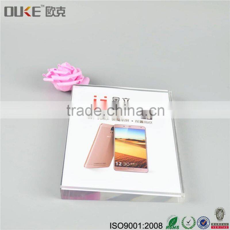 hot puplar promotion luxury clear acrylic photo block