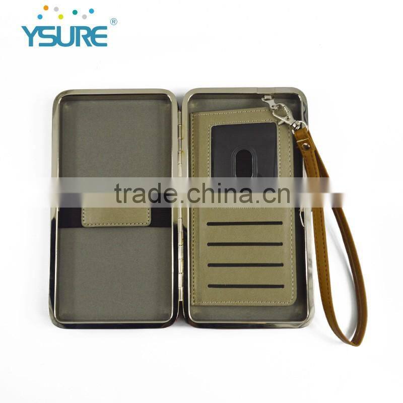 Flower Pattern PU Leather Universal Box Phone Case For Samsung Galaxy Note 7 with Make-up mirror