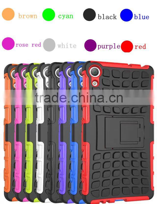 Hot Selling Impact Armor Silicone plastic Shockproof Kickstand phone cases cover for Sony Z4
