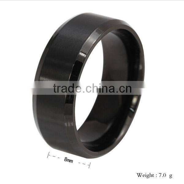 Wholesale cheap black stainless steel ring for men