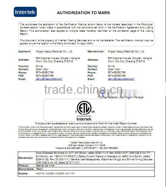 Daily mechanical timer plug