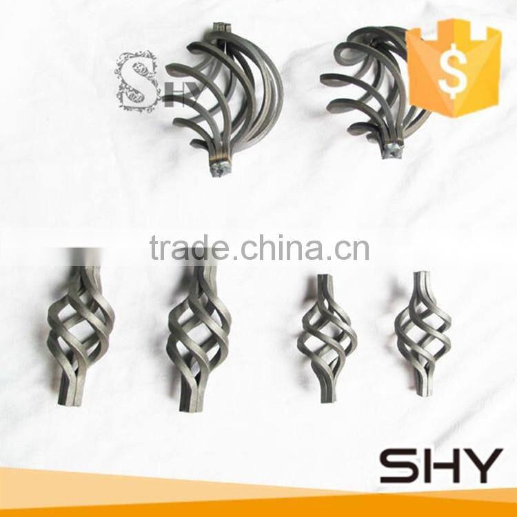 outdoor forged wrought iron balcony railing baluster