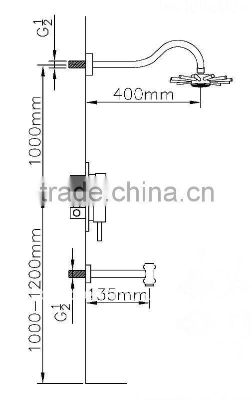 brass antique bronze bamboo shower 06/L6235-028
