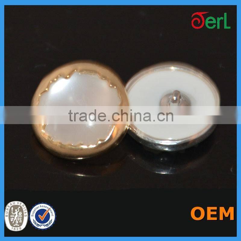 2016 New Design 27MM Round alloy hot sale Resin button wholesale for garments