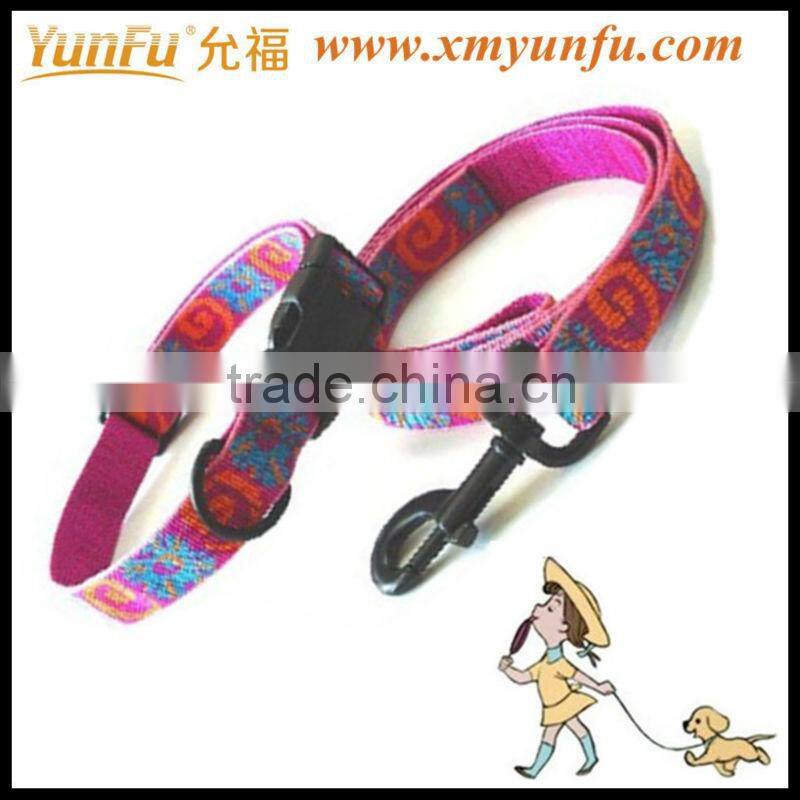 Fabric dog leash pet dog flexible leash with nylon material