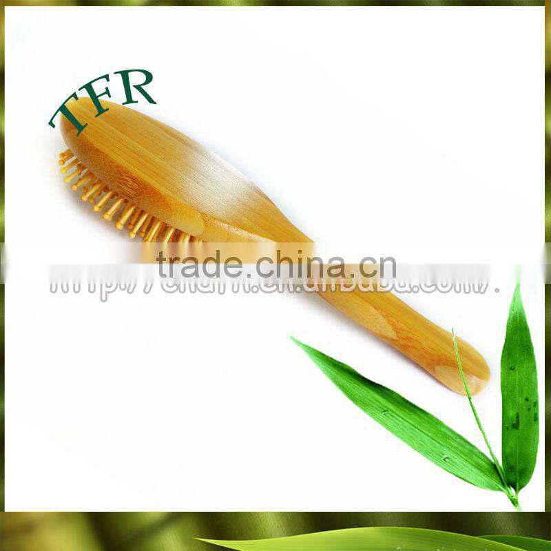eco friendly bamboo or wooden material massage hairbrush and mini comb