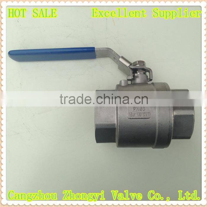 2pc stainless steel full port screw ends xd ball valve