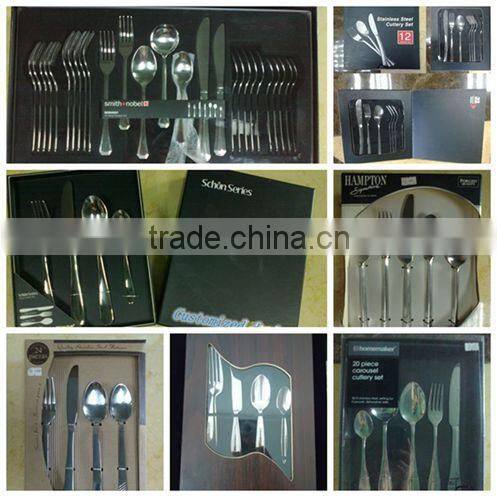 stainless steel flatware black handle