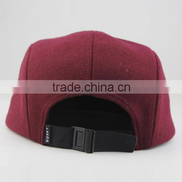 Fashion design cheap 5 colors custom flat brim 5 panel cotton twill cap