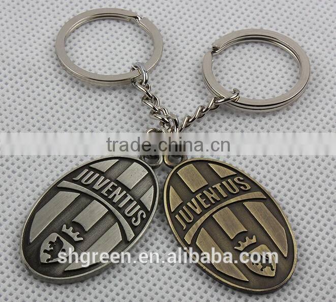 Perfect brand logo metal swing tag with metal chain