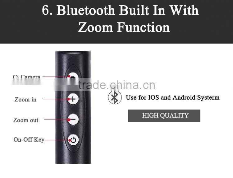 Practical aluminum material selfie stick fashion wireless monopod with a strong phone holder