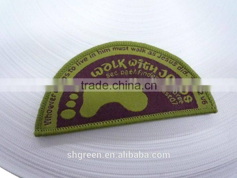 White twill garments/bags woven labels,woven patches