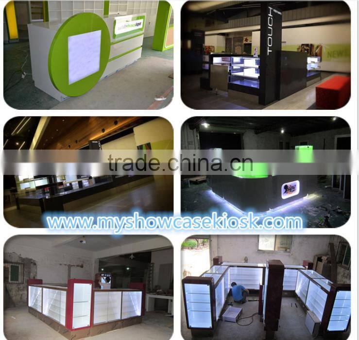 Customized retail store glass mobile phone display cabinet