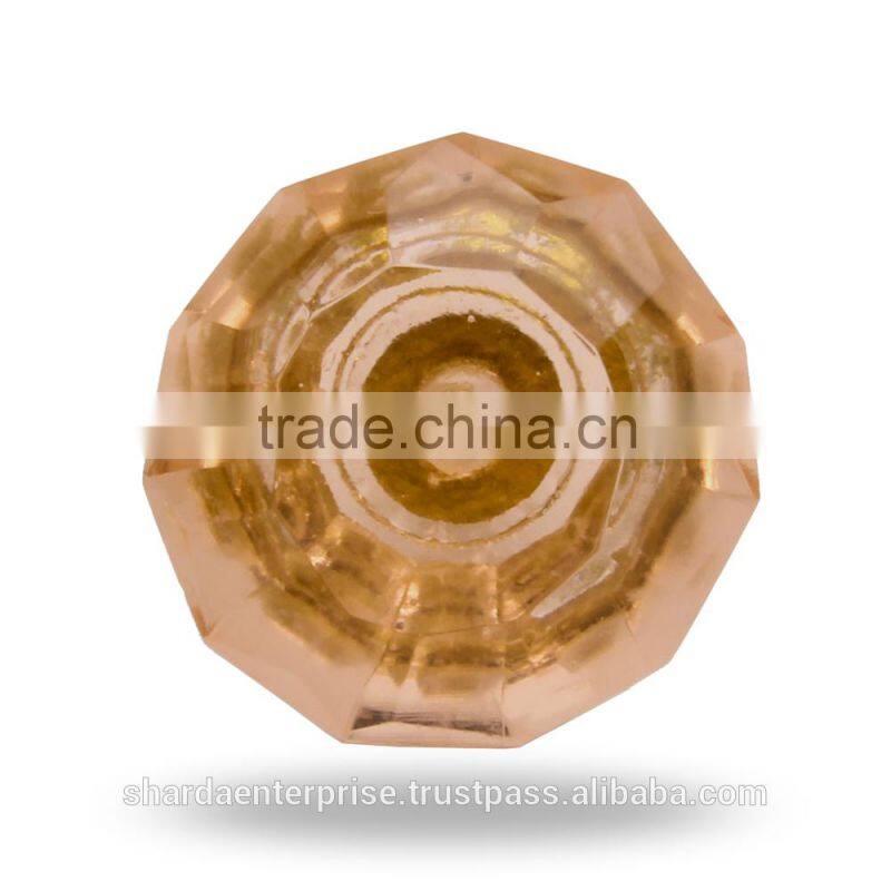 Cut Glass Purple Color Knob