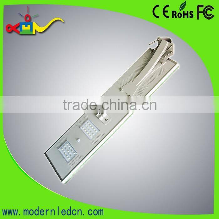 solar led light all in one solar led street light18w 1800lm with IR sensor and light contorller