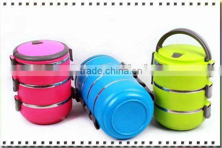 2012 Brand New Stainless Steel Food Container,1.4/2.1/2.8L