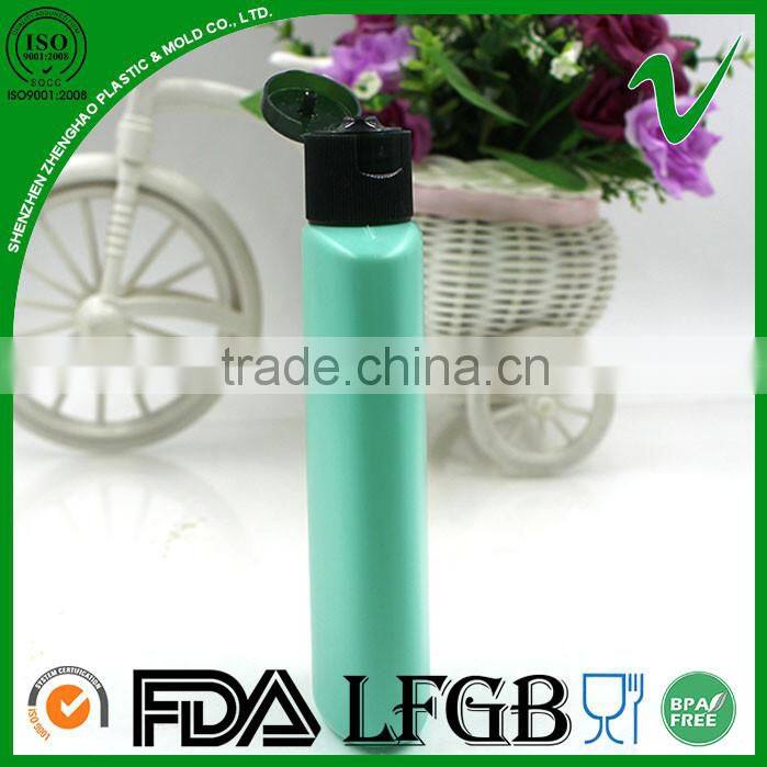 high quality wholesale empty disposable 120ml HDPE cosmetic bottle with flip top cap